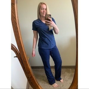 Navy Blue Grey’s Anatomy Scrub Pants by Barco
